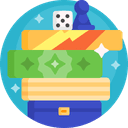 Une pile de jeux de société. (source du média : https://www.flaticon.com/fr/auteurs/freepik)